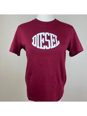 Diesel Women's Burgundy Short Sleeve Tee NWT